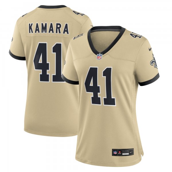 Women's New Orleans Saints #41 Alvin Kamara Nike Gold Gameday Golds Alternate Game Player Jersey