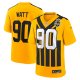 Youth Pittsburgh Steelers #90 T.J. Watt Nike Gold Alternate 1933 Throwback Game Jersey