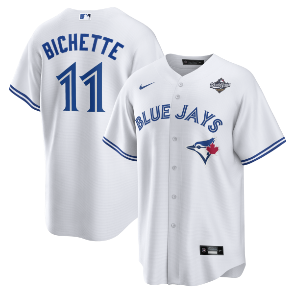 Men's Toronto Blue Jays #11 Bo Bichette Nike White 2025 World Series Home Player Jersey