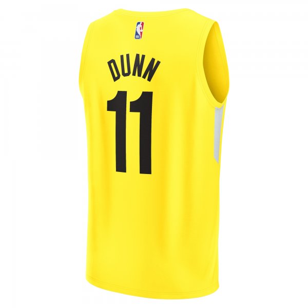 Youth Utah Jazz Kris Dunn Fanatics Yellow Fast Break Player Jersey - Icon Edition