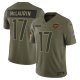 Men's #17 Terry McLaurin Washington Commanders Nike 2025 Salute to Service Limited Olive Jersey