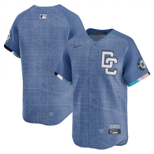 Men's Washington Nationals Nike 2025 City Connect Limited Blue Jersey