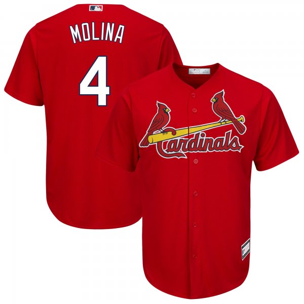 Men's St. Louis Cardinals Yadier Molina Red Big & Tall Replica Player Jersey