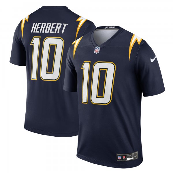 Men's Los Angeles Chargers #10 Justin Herbert Nike Navy Alternate Super Chargers Legend Player Performance Top