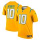Men's Los Angeles Chargers #10 Justin Herbert Nike Gold Alternate Charger Power Legend Player Performance Top