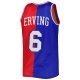 Men's Philadelphia 76ers Julius Erving Mitchell & Ness Royal/Red Hardwood Classics 1982/83 Split Swingman Jersey