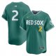 Men's Boston Red Sox #2 Alex Bregman Nike Green 2025 City Connect Player Jersey