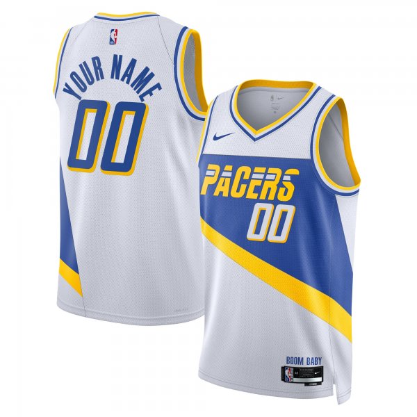 Men's Unisex Indiana Pacers Nike White 2025/26 City Edition Swingman Custom Jersey