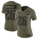Women's #26 Saquon Barkley Philadelphia Eagles Nike 2025 Salute to Service Limited Olive Jersey