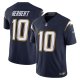 Men's Los Angeles Chargers #10 Justin Herbert Nike Navy Alternate Super Chargers Vapor F.U.S.E. Limited Jersey