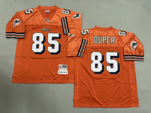 Men's #85 Mark Duper Orange Miami Dolphins Jersey