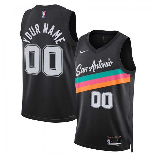 Men's Unisex San Antonio Spurs Nike Black 2025/26 City Edition Swingman Custom Jersey