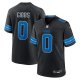 Youth #0 Jahmyr Gibbs Detroit Lions Nike 2nd Alternate Game Player Black Jersey