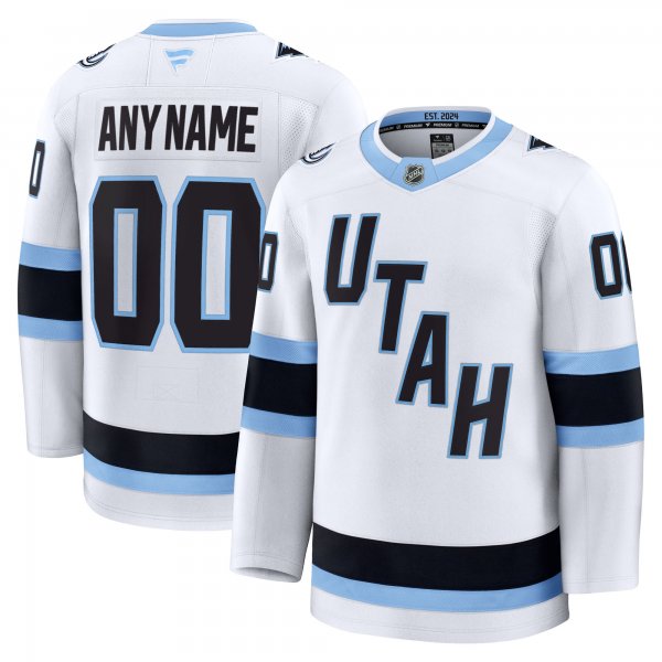 Men's Utah Mammoth White Away Premium Custom Jersey