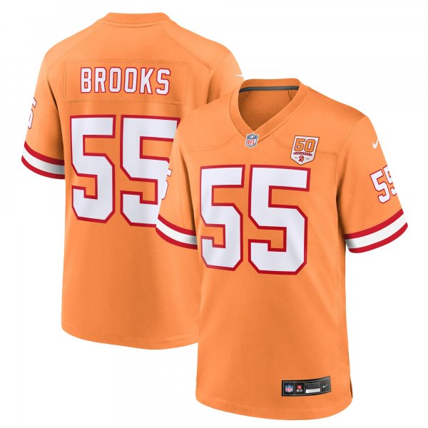 Men's Tampa Bay Buccaneers #55 Derrick Brooks Nike Creamsicle 50th Season Game Jersey