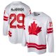 Men's #29 Nathan MacKinnon White Hockey Canada 2026 Jersey