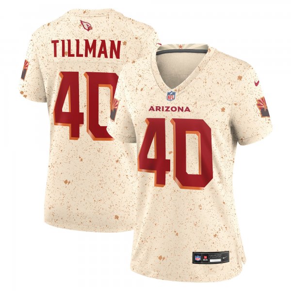 Women's #40 Pat Tillman Arizona Cardinals Nike 2025 Rivalries Collection Retired Player Game Natural Jersey