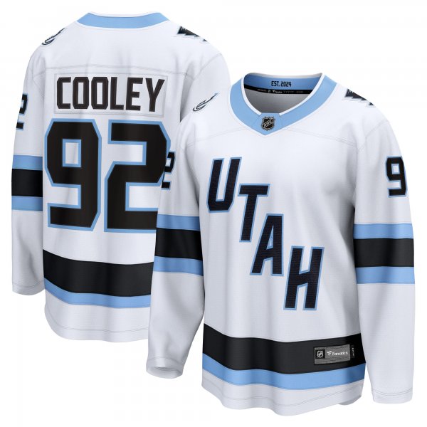 Men's Utah Mammoth #92 Logan Cooley White Away Breakaway Player Jersey