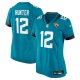 Women's #12 Travis Hunter Jacksonville Jaguars Nike Women's 2025 NFL Draft First Round Pick Team Game Player Teal Jersey