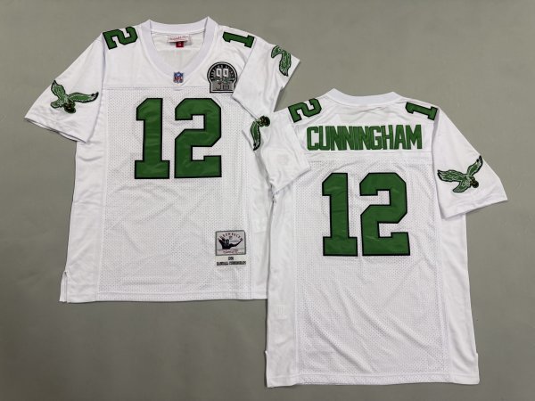 Men's Philadelphia Eagles #12 Randall Cunningham White Jersey