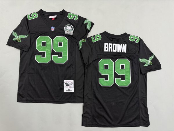 Men's Philadelphia Eagles #99 Jerome Brown Black Jersey