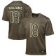 Youth #18 Caleb Williams Chicago Bears Nike 2025 Salute to Service Game Olive Jersey