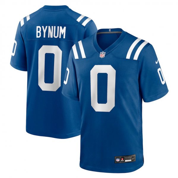Men's Indianapolis Colts #0 Camryn Bynum Nike Royal Team Game Jersey