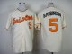 Mitchell And Ness 1970 Baltimore Orioles #5 Brooks Robinson Cream Throwback Stitched MLB Jersey