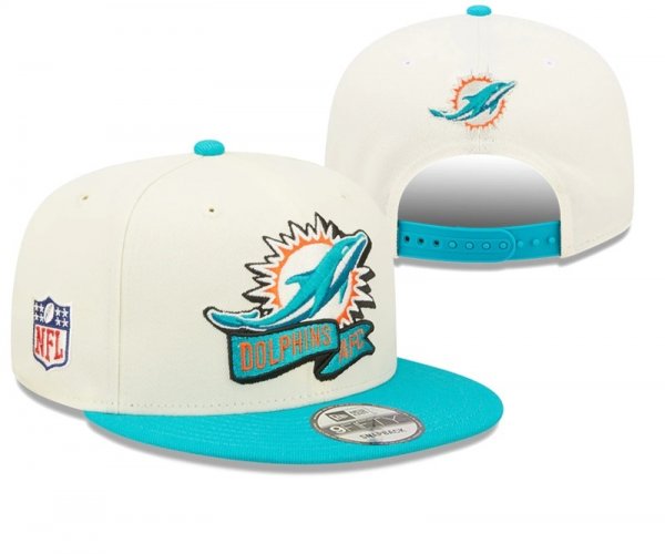 Miami Dolphins Off White and Blue Cap