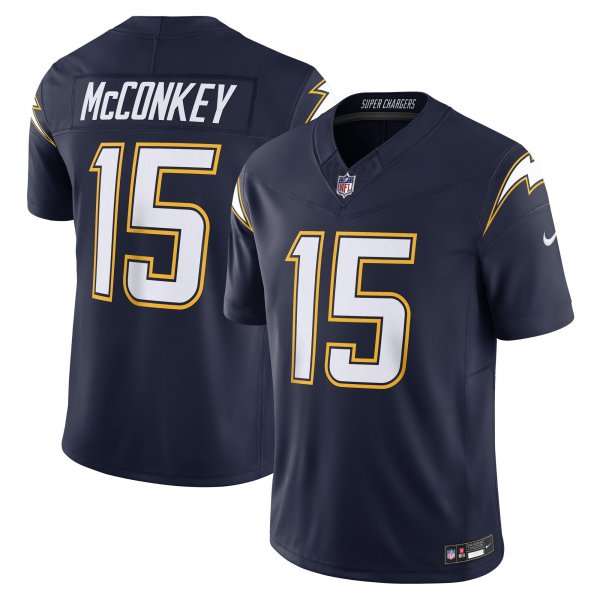 Men's Los Angeles Chargers #15 Ladd McConkey Nike Navy Alternate Super Chargers Vapor F.U.S.E. Limited Jersey