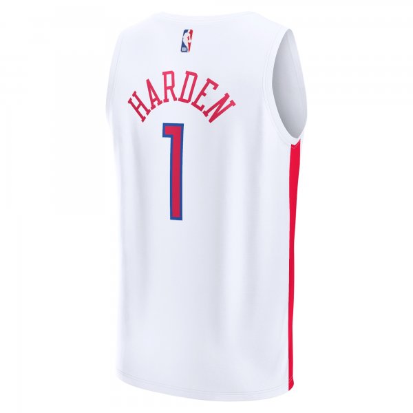 Youth Philadelphia 76ers James Harden Fanatics White Fastbreak Jersey - City Edition