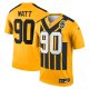 Men's Pittsburgh Steelers #90 T.J. Watt Nike Gold Alternate 1933 Throwback Legend Player Performance Top Jersey