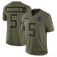 Men's #5 Anthony Richardson Sr. Indianapolis Colts Nike 2025 Salute to Service Limited Olive Jersey