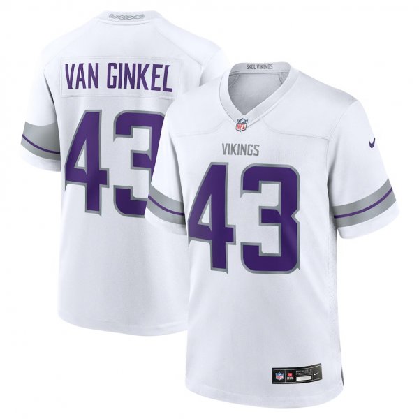 Men's Minnesota Vikings #43 Andrew Van Ginkel Nike White Alternate Game Jersey
