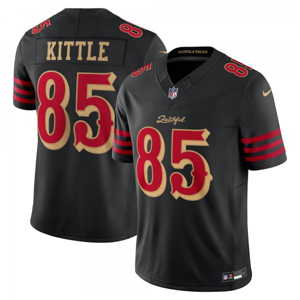 Men's #85 George Kittle San Francisco 49ers Nike 2025 Rivalries Collection Limited Black Jersey