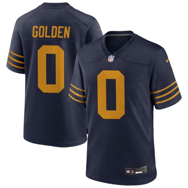 Men's Green Bay Packers #0 Matthew Golden Nike Navy The 1923 Classic Game Jersey