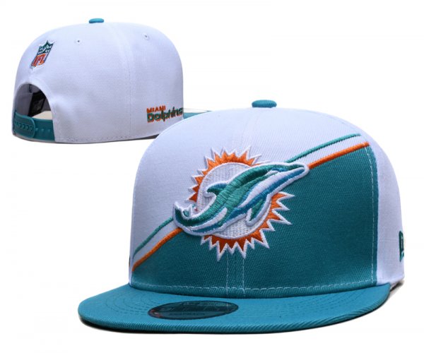 Miami Dolphins White and Blue Cap